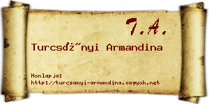 Turcsányi Armandina névjegykártya